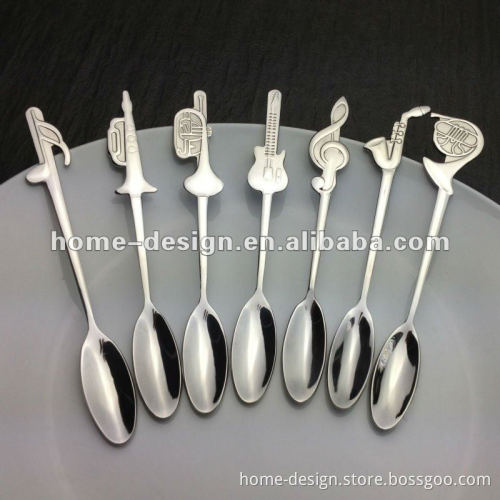 Stainless steel music cartoon design coffee spoon set